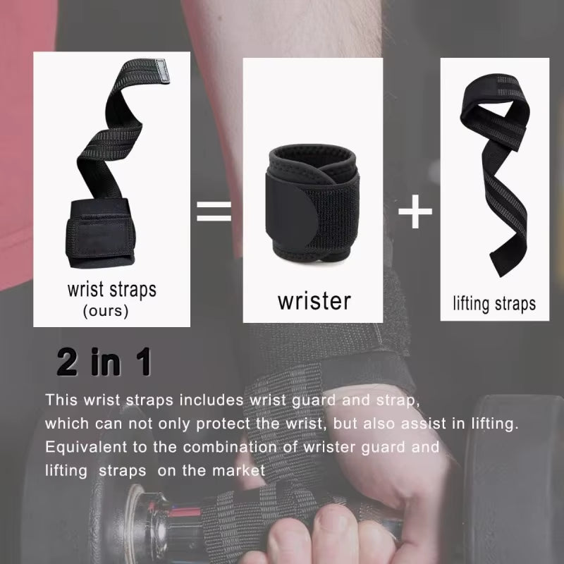 1 Pair Weight Lifting Straps with Padded Wrist Wraps Gym Exercise Deadlift Straps Anti-Slip Weightlifting Straps for Men Women