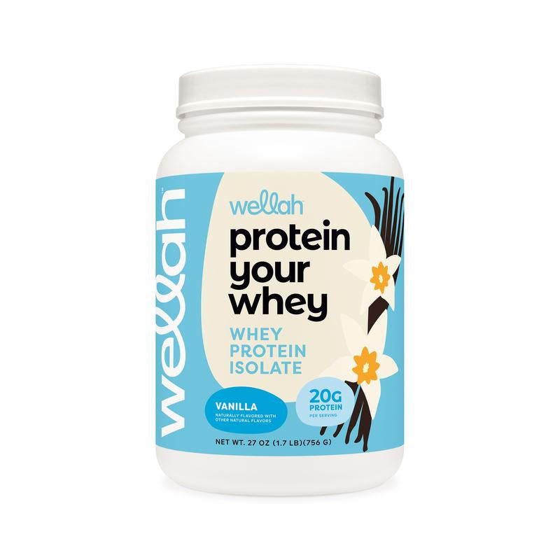 Wellah Grass-Fed Whey Protein | Protein Supplement | 20G of Protein per Serving | 30 Servings