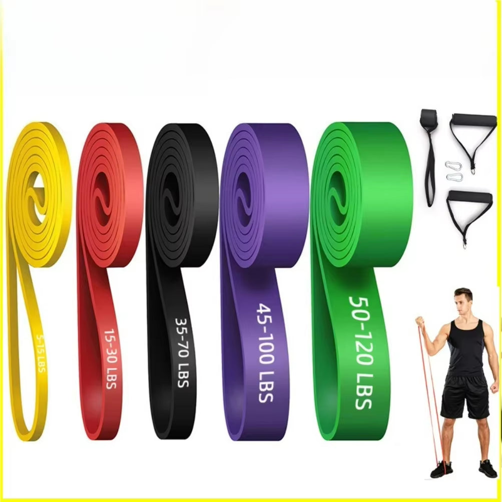 Heavy Duty Resistance Band Latex Elastic Belt Pull up Assist Training Yoga Workout Gym Equipment for Home Woman Man Pilates