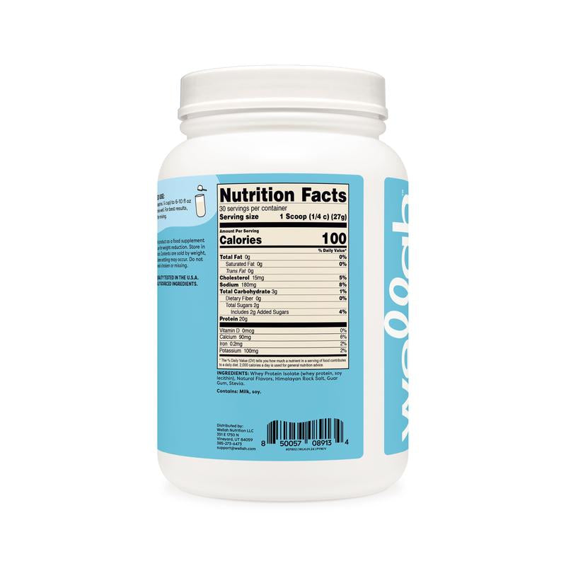 Wellah Grass-Fed Whey Protein | Protein Supplement | 20G of Protein per Serving | 30 Servings