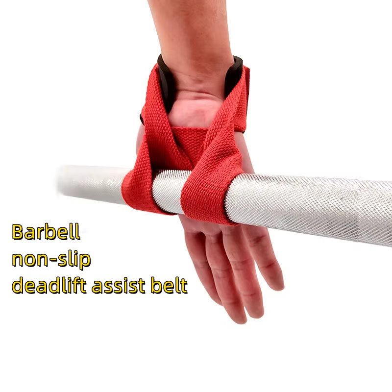 A Pair Gym Lifting Straps Barbell Deadlift Booster Belt Fitness Anti-Slip Wraps Wrist Straps Fitness Training Auxiliary Belt